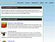 Tablet Screenshot of diet-and-health.net